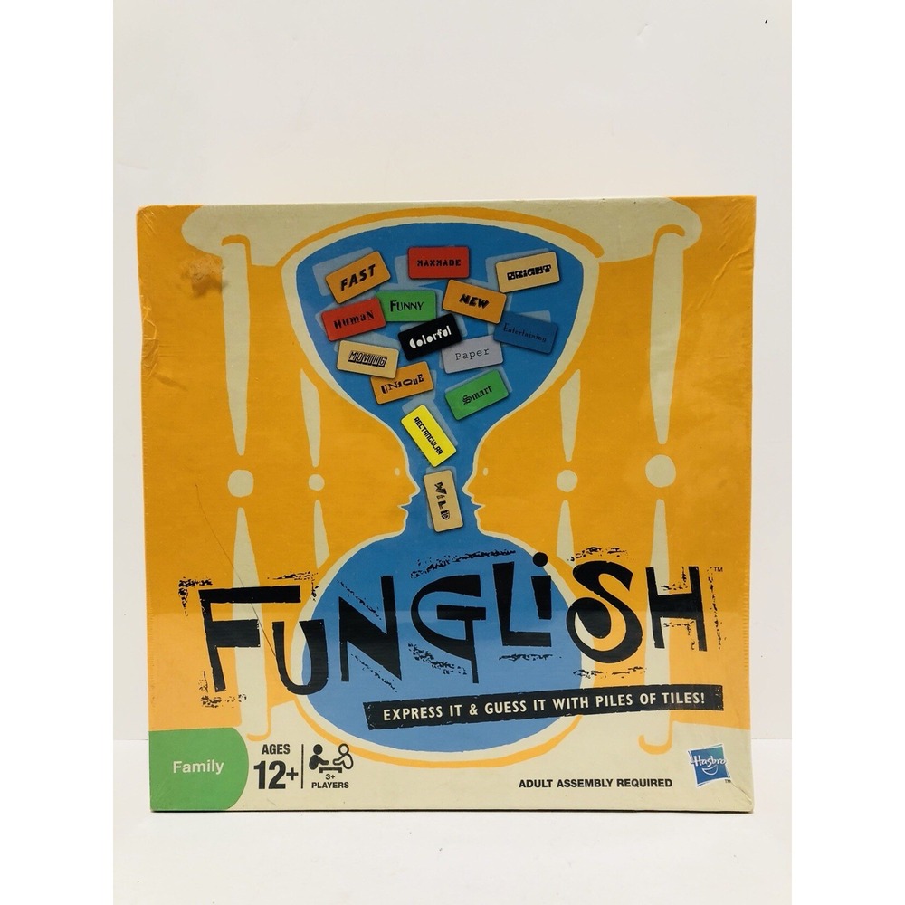 NEW Family Funglish Board Game NIB Factory Sealed HASBRO Ages 12 & Up Fun Kids